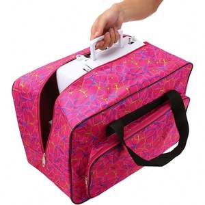 Sac de machine à coudre gratuit, sac portable pour le tricot et le crochet pour adultes et enfants, sac de transport pour machine à coudre avec coussin de fond amovible - Product Image 3