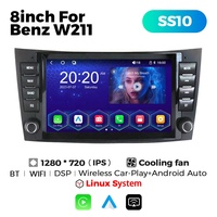 Navifly SS10 LINUX voiture audio rca écran tactile radio cadre wifi bt moniteur écran tactile pour 8 pouces Benz W211