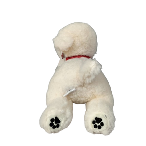 Usine en gros en peluche mignon <span class=keywords><strong>petit</strong></span> chien blanc couché peluche poupée PP coton remplissage soulagement du Stress cadeau pour enfants OPP sac - Product Image 4