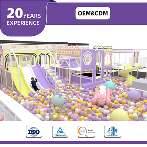 Bettaplay Aire de jeux pour enfants de 180 m², équipement de terrain de jeux intérieur, aire de jeux souple, piscine à balles géante, plastique rose et violet, pays des rêves - Product Image 4