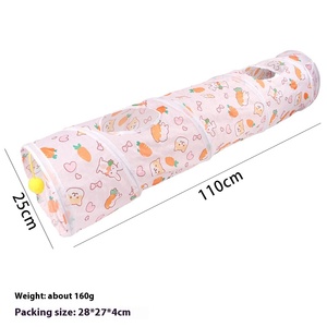 Plüsch faltbares Katzen tunnels pielzeug mit Meers chweinchen kanal für Katzen-und Hunde unterhaltung - Product Image 5