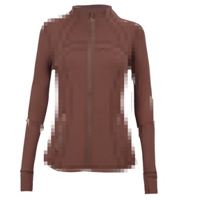 Haut de <span class=keywords><strong>sport</strong></span>/yoga à manches longues pour <span class=keywords><strong>femme</strong></span> CPY1-1, <span class=keywords><strong>veste</strong></span> Lu personnalisable avec logo et fermeture éclair dorée, <span class=keywords><strong>veste</strong></span> zippée de <span class=keywords><strong>sport</strong></span> - Product Image 2