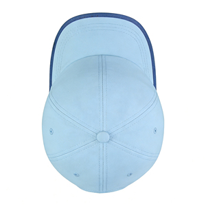 6-<b>Panel</b> <b>Light</b> Blue Baseball Cap Lightweight Breathable Sun Hat with Curved Brim Adjustable Snapback for Outdoor Sports - Product Image 4