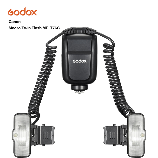 Godox MF-T76 C Macro Ring Flash for Photography Dental Work-Compatible Canon DSLRs Portable External TTL Automatic for Canon