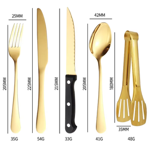 طقم أدوات مائدة محمول للتخييم والنزهات الخارجية، 10 قطع من الفولاذ المقاوم للصدأ تشمل سكين وشوكة وملعقة وطبق - Product Image 3