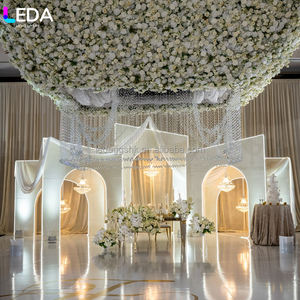 ฉากหลังงานแต่งงานแบบถอดประกอบได้ LEDA สีขาว สำหรับตกแต่งงานแต่งงานและงานปาร์ตี้ - Product Image 1