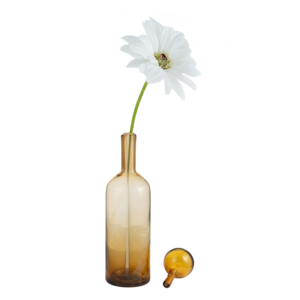 Vaso Alto in Vetro con Tappo, Elegante Silhouette Decorativa per Fiori, Vaso per Soggiorno e Decorazioni per la Casa - Product Image 2
