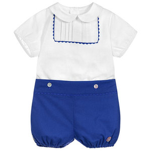 Conjuntos de Ropa de Verano para Niños 2022, Ropa Española para Bebés y Niños Pequeños, Camisas con Pantalones Cortos a Rayas, Venta al por Mayor 08AS105375 - Product Image 1
