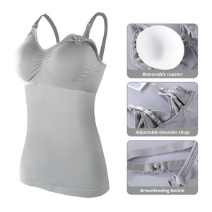 Di alta qualità un pezzo senza soluzione di continuità senza soluzione di continuità del reggiseno anteriore aperto per <span class=keywords><strong>allattamento</strong></span> in gravidanza per <span class=keywords><strong>allattamento</strong></span> di maternità canotta - Product Image 4
