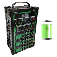 Batterie rechargeable 10000mAh, console de mixage portable 8 canaux, contrôleur de mixage DJ karaoké, système audio