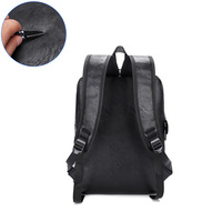 Sac à Dos Homme en Cuir Tendance Grande Capacité Imperméable pour Ordinateur, Personnalisable pour Étudiants