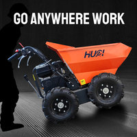 Mini-dumper sur chenilles robuste 500 kg 800 kg, mini-dumper sur roues avec basculement hydraulique et moteur diesel pour la construction