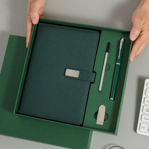 Carnet de notes A5 personnalisé avec logo, 100 feuilles, reliure en cuir, idéal pour réunions annuelles d'entreprise et activités créatives - Product Image 1
