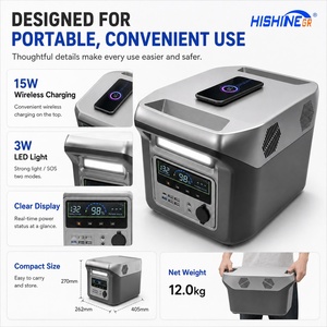 Station d'alimentation portable Hishine 1000W 1280Wh LiFePO4, générateur solaire pour la maison, le <span class=keywords><strong>camping</strong></span>-<span class=keywords><strong>car</strong></span>, le <span class=keywords><strong>camping</strong></span>, les situations d'urgence en extérieur - Product Image 3
