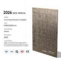 Nouvelle Plaque Murale WPC Moderne 2026 en Fibre de Bambou, Imperméable, Texture Tissée, Texture Soie, pour Chambre, Salon, Villa, Hôtel Haut de Gamme