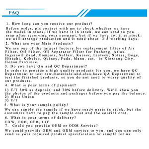 ไส้กรองอากาศความแม่นยำสูง 1629054306 กระดาษกรองสีดำใยแก้ว สำหรับอะไหล่เครื่องอัดอากาศอุตสาหกรรม Mengma งานพลังงานและเหมืองแร่ - Product Image 6