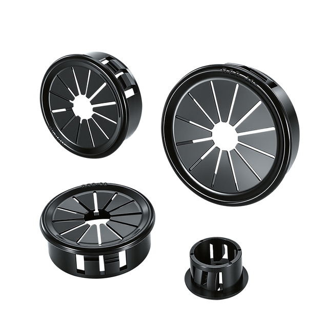 Office Furniture Round Plastic Cable Grommet  Snap-on Cable Protector, Furniture Cabinet Desktop Cable Management