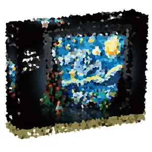 21033 2362 pz/set compatibile 21333 Vincent van Gogh - The Starry Night Building Blocks mattoni giocattoli per regali di compleanno per ragazzi
