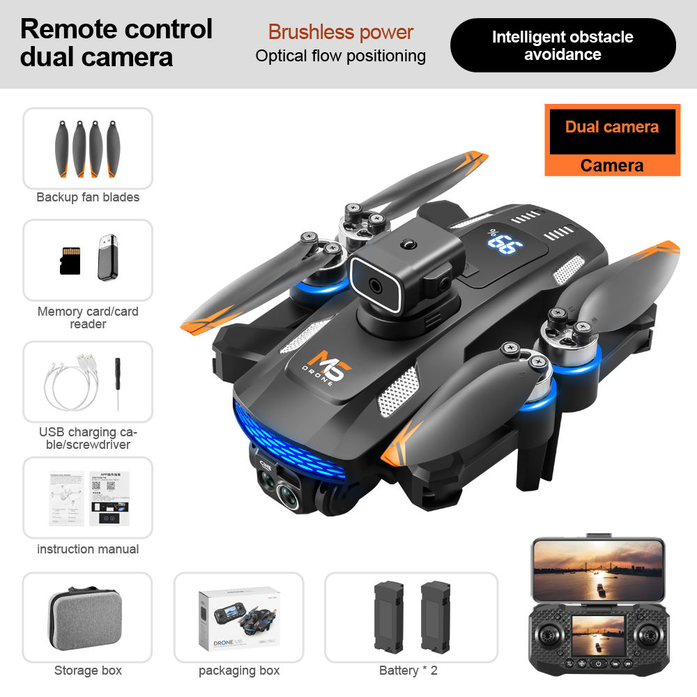 M6 Drone 4K HD Aerial Brushless Aircraft with Obstacle Avoidance