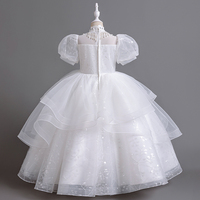 Robe de mariée princesse en crochet imprimée Yi-name pour demoiselle d'honneur, enfant, bébé d'un an