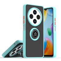 Etui magnétique pour téléphone portable Redmi 14C Ring Stand Holder Matte Phone Case For iPhone 14 Y 13 Pro Max 12 11 Pro