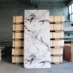 방수 내화 1.22*2.44m 크기 PVC 대리석 시트 3mm 두께 대리석 교체 1 년 보증 호텔 - Product Image 5