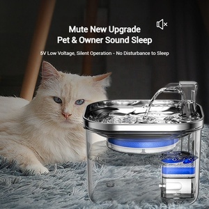 Nouvelle conception, fontaine à eau automatique pour chat <span class=keywords><strong>en</strong></span> acier inoxydable <span class=keywords><strong>de</strong></span> 2 L, rechargeable par USB, anti-fuite, étanche IPX5, silencieuse, pour animaux <span class=keywords><strong>de</strong></span> compagnie - Product Image 3
