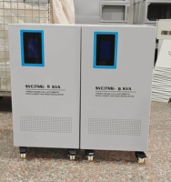 Stabilisateur de tension triphasé 6KVA 60kVA 380V avec affichage LED, protection contre les surtensions CE ISO, AVR, cuivre SVC