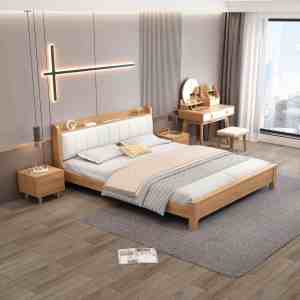 High Quality Wooden Bedroom <b>Beds</b> Bedside Storage Hot Sale Bedroom Furniture Factory Direct Solid Wood Single King Size <b>Bed</b> - Product Image 2