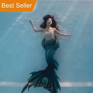 Vendita calda brasiliana Set di costumi da bagno Bikini a coda di sirena con pinna impermeabile con stampa monostrante per nuotatori taglie forti - Product Image 1