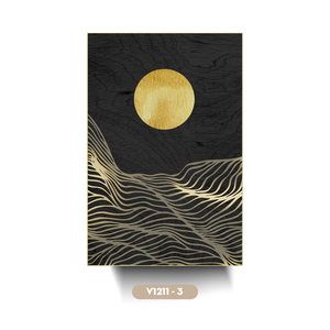 HALO Factory Direct Modern Abstract Tempered Glass <b>Wall</b> Decor Luxury Interior Decorative Painting Vietnam OEM ODM Manufacturer - Product Image 1