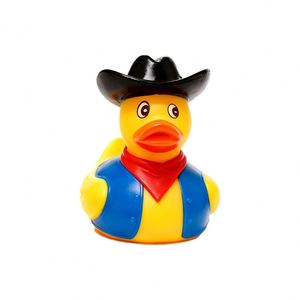 Juguete de Pato Vaquero Promocional, Juguetes de Agua de Vinilo para Baño de Niños, Patitos Amarillos Flotantes al por Mayor - Product Image 3