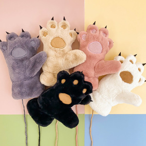 Guantes con diseño de pata de gato y pata de oso para estudiantes de 12 a 14 años, para uso en exteriores/casual en invierno, forro polar grueso, bonitos y cálidos - Product Image 6