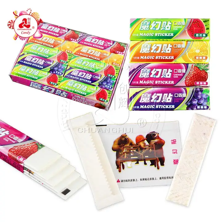 Tattoo Gum/5pcs bubble chewing gum With tattoo