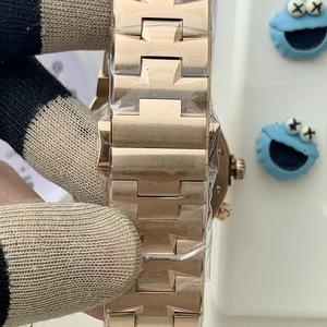 2026 High-end Luxury Mens Watch <b>Rose</b> Gold Integrated Bracelet White Dial <b>Top</b> Quality Self-winding GMT Dual Time Date Luminous - Product Image 5