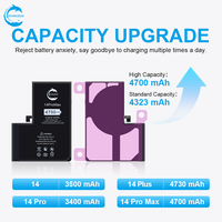 STAROZON Fabricant direct d'usine Batterie authentique pour iPhone 14 Plus Pro Max Sans message d'avertissement Batterie de téléphone haute capacité