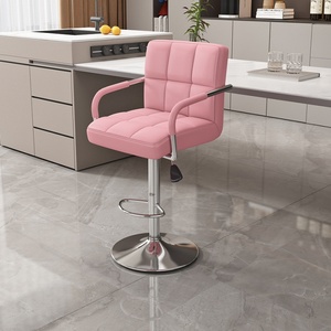 Taburete de Bar <span class=keywords><strong>Italiano</strong></span>, Silla Alta de Barra Moderna de Cuero, Giratoria, para Bares y Cocinas - Product Image 3