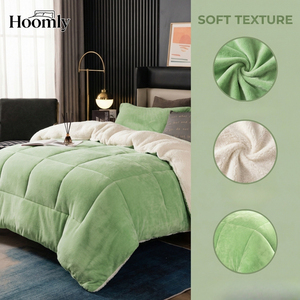 Couette matelassée de luxe Hoomly en polyester uni 150x200cm, écologique, pour chambre à coucher et <span class=keywords><strong>literie</strong></span> - Product Image 4