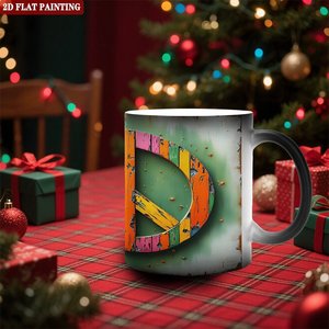 Outdoor Forest <b>Camping</b> Drinking Mug Frosted Black 11oz Ceramic Heat Sensitive Magic Cup - Product Image 1