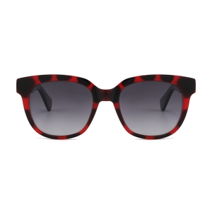 Gafas de Sol Unisex con Marco Completo Negro y Patillas Rojas con Diseño de Tortuga, Protección UV400 para Adultos - Product Image 5