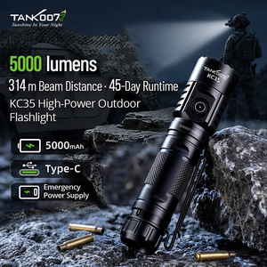 TANK007 KC35 Torcia Tattica Super Luminosa 9 Modalità 5000lm Alta Potenza Torcia da Esterno Ricaricabile per Caccia - Product Image 1