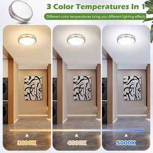 Plafonnier LED à intensité variable, monté en surface, avec température de couleur sélectionnable 3000K 4000K 5000K - Product Image 2