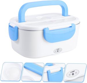 Portable Electric <b>Lunch</b> Box Food Warmer Stainless Steel Large Capacity 12V/24V/110V/220V for Office Kitchen Home & Car - Product Image 4