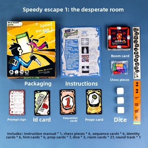 เกมกระดานกระดาษ Speed Escape กลยุทธ์หนีออกจากห้อง สำหรับผู้ปกครองและเด็ก ผู้ใหญ่ งานเลี้ยงสังสรรค์ - Product Image 3