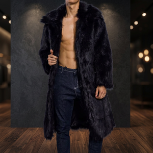 Manteau Trench Décontracté Homme 2026 Imperméable Réversible en Fausse Fourrure Épaisse et Ample pour Automne Hiver - Product Image 3