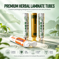 Tubes d'emballage de dentifrice en aluminium-plastique, impression UV personnalisée, contenants laminés vides 12,7-35 mm, soins bucco-dentaires