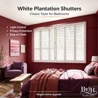 Volets Intérieurs Étanches en Bois Massif à Persiennes Ajustables pour Villa, Chambre et Salle de Bain – Contrôle de la Lumière et Intimité