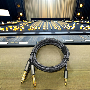 Câble stéréo 1/<span class=keywords><strong>8</strong></span> à 1/4 3.5mm TRS vers double 6.35mm 1/4 TS Mono Y Splitter Adaptateur de cordon audio compatible avec <span class=keywords><strong>IPhone</strong></span>, PC, ordinateur - Product Image 4