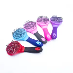 Suministro de fábrica Horse Curry Combs Mango antideslizante Horse Body Grooming Brushes Horse Tail Brush