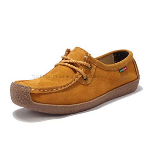 Women's European American Style Genuine Leather <b>Soft</b> Sole Slip-on Casual <b>Shoes</b> Flat Comfortable Mom <b>Shoes</b> Mom Style - Product Image 6